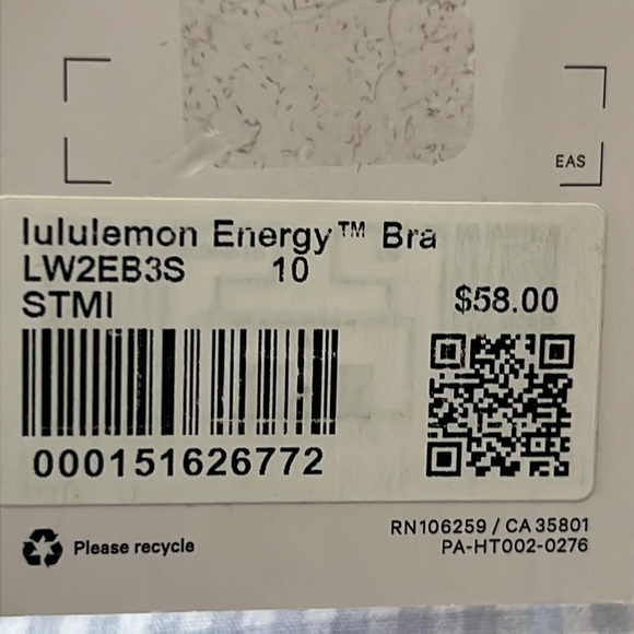 LULULEMON ENERGY LONGLINE BRA SIZE 10 NWT PINK COLOR - Picture 5 of 8